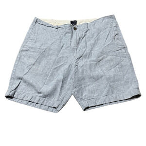 J Crew Gramercy Linen Cotton Casual Light Blue Shorts Men Size 38